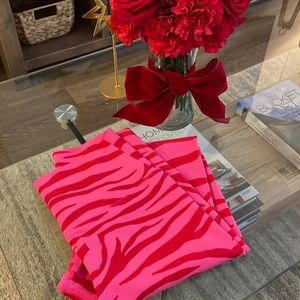 Beach Riot. Full length. Hot pink and red.